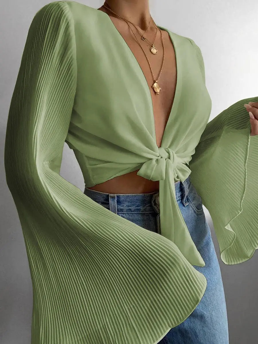 Long Flared Sleeves Mixnorth