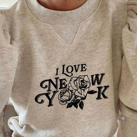 Letter Graphic Thin Sweatshirts