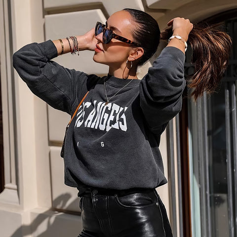 Los Angeles Washed Faded Sweatshirt