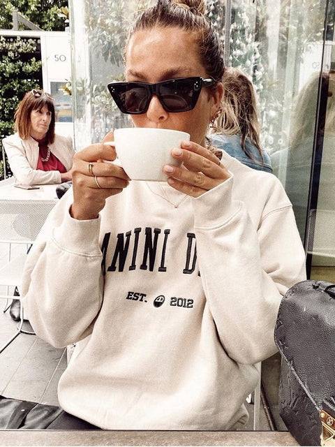 Letter Embroidery Sweatshirts