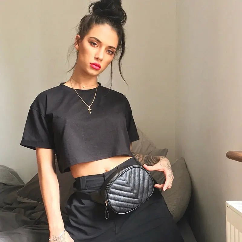 Casual Loose O-Neck Crop Tops bohoomodern
