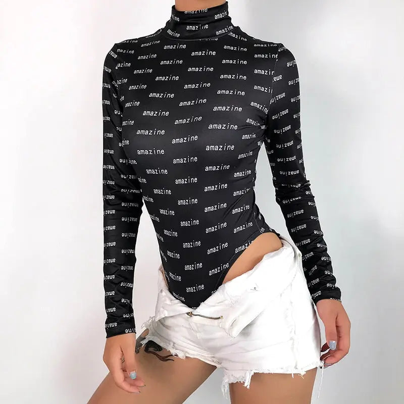 Skinny Turtleneck Bodysuits bohoomodern