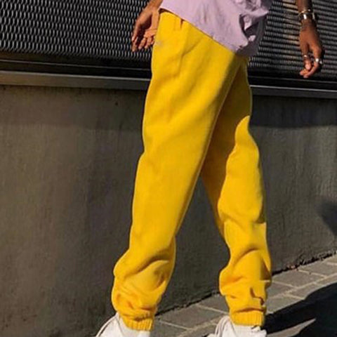 High Waist Woolen Cotton Pants