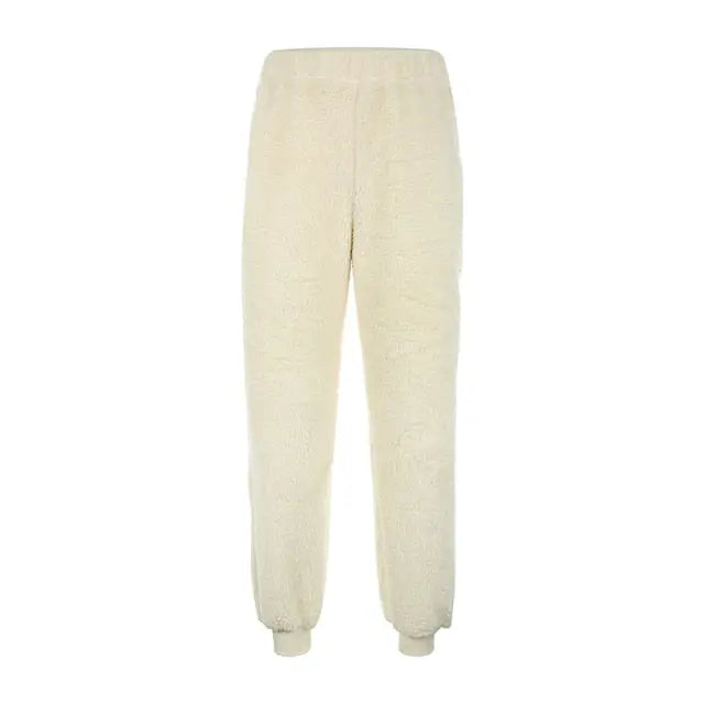 Furry Cozy Joggers Trousers Mixnorth