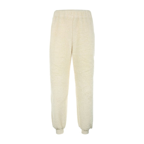 Furry Cozy Joggers Trousers
