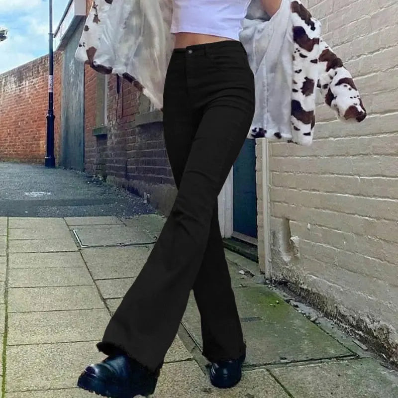 Classic Flare Denim Pants bohoomodern