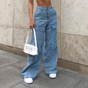 Mom Jeans Big Pocket Cargo Pants