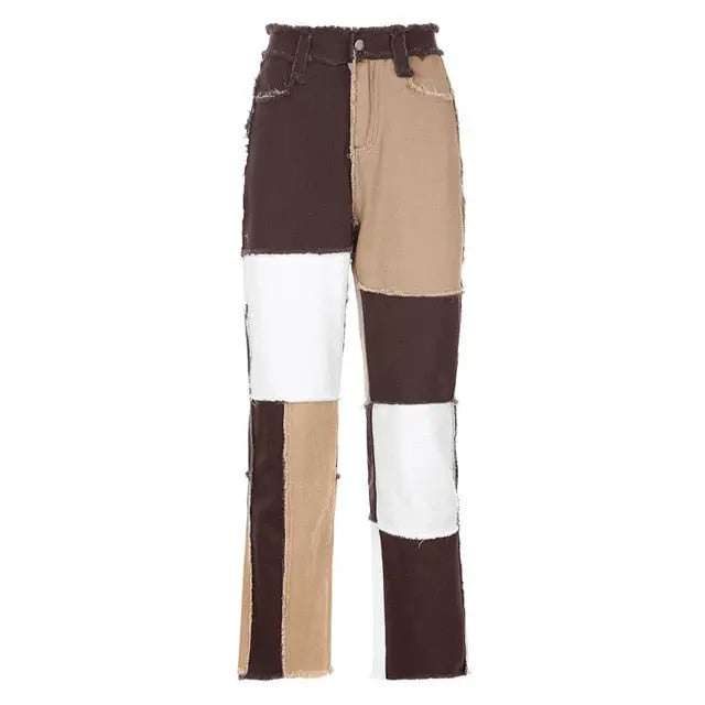 Patched Vintage Denim Pants bohoomodern