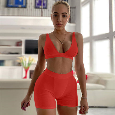 Set Strap Bra Bustiers Tank Vest Crop