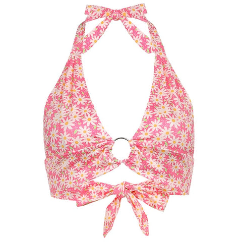 Heart Print Crop Top