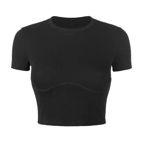 Crop Basic White T-Shirt