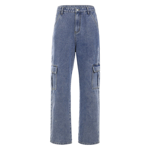 Mom Jeans Big Pocket Cargo Pants