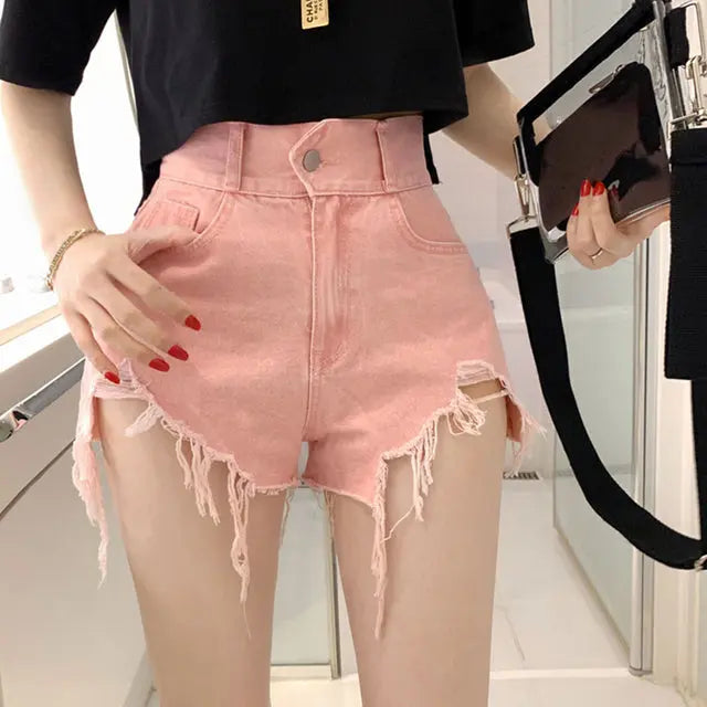 Ripped Jeans Shorts Mixnorth