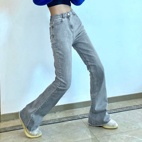 Flare Denim Pants High Waist Jeans