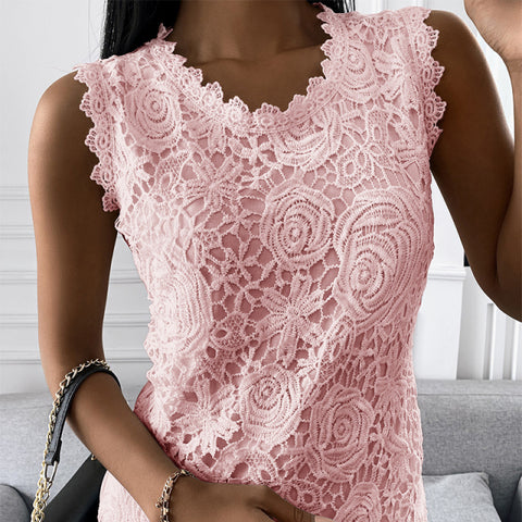 Lace Jacquard Sleeveless