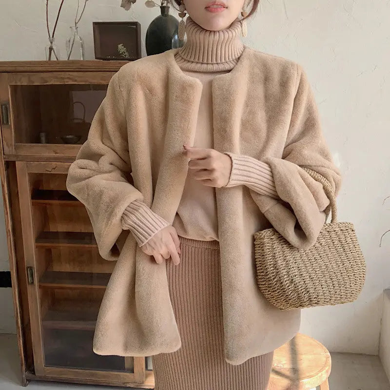Elegant Faux Fur Coat Mixnorth