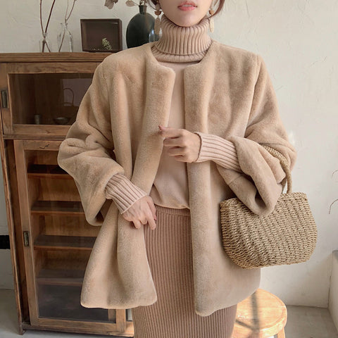 Elegant Faux Fur Coat