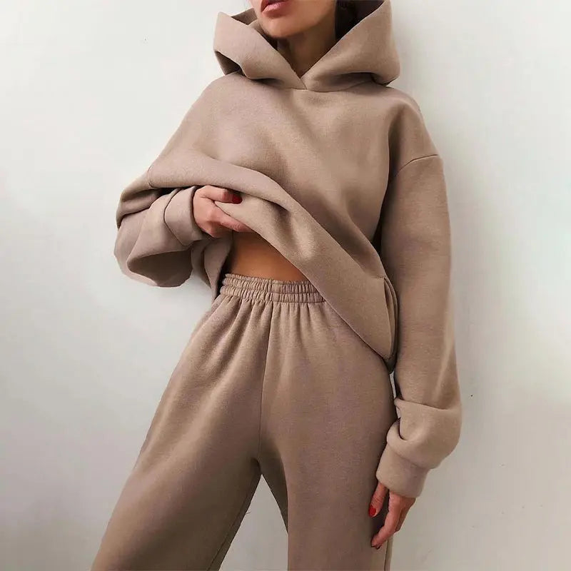 Tracksuit 2 Piece Set Oversized Pullover Sweatshirts Pants Mixnorth