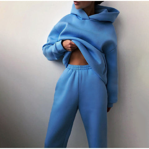 Tracksuit 2 Piece Set Oversized Pullover Sweatshirts Pants