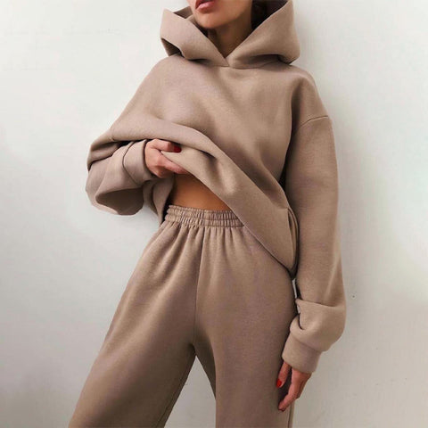 Tracksuit 2 Piece Set Oversized Pullover Sweatshirts Pants
