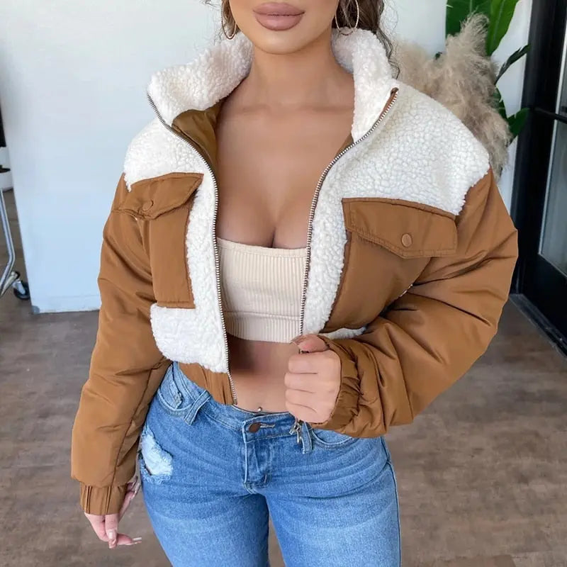 Patched Crop Jacket Vintage Mixnorth