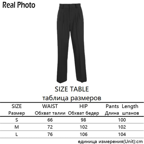 High Waist Straight Pants