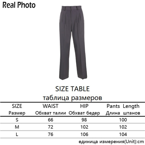 High Waist Straight Pants