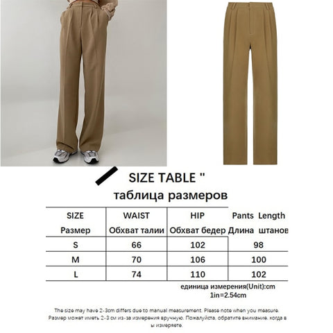 High Waist Straight Pants