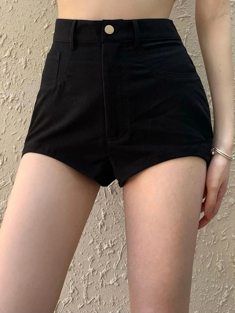 High Waist Slim Shorts Mixnorth