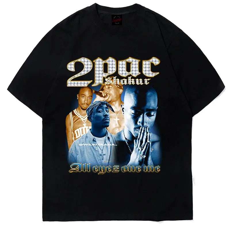 2pac Print T Shirt Oversized Mixnorth