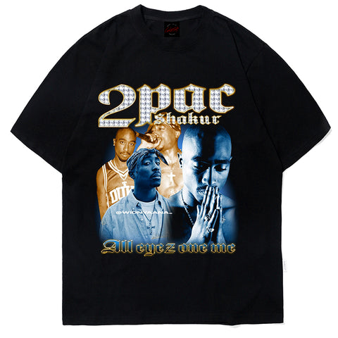 2pac Print T Shirt Oversized