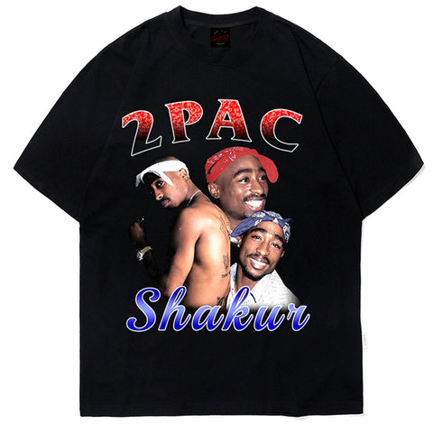 2pac Print T Shirt Oversized
