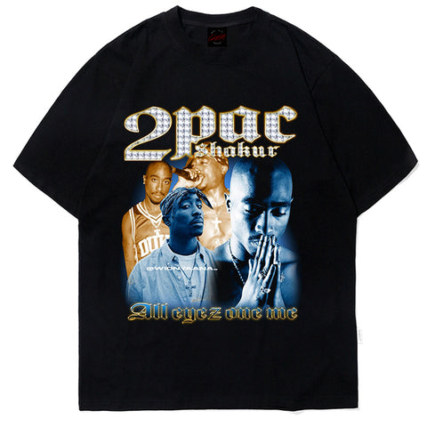 2pac Print T Shirt Oversized