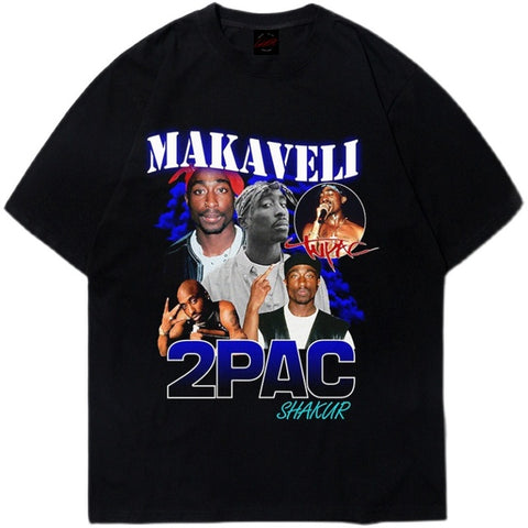 2pac Print T Shirt Oversized