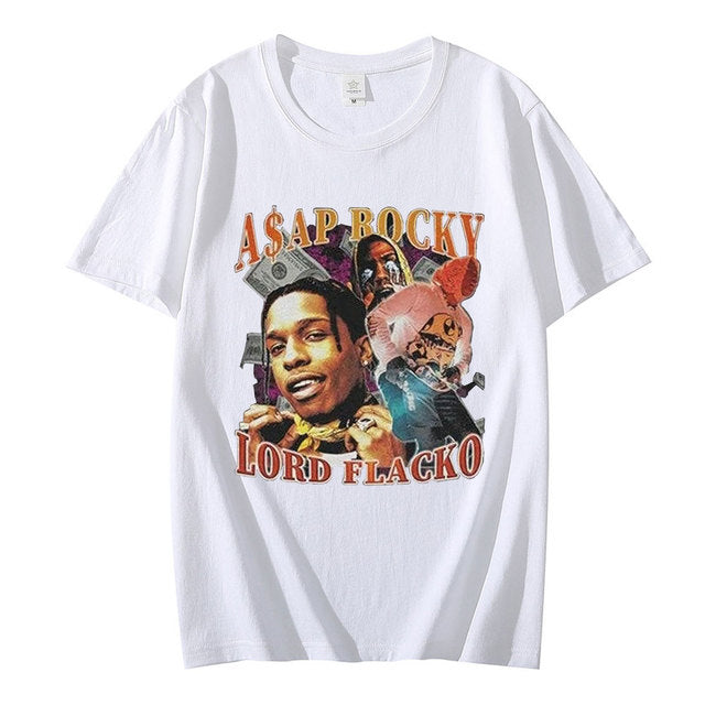 ASAP Rocky Rapper Print Oversized T Shirt