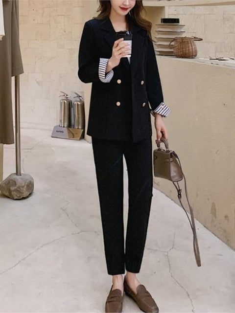 Two-Piece Set Office Slim Pants