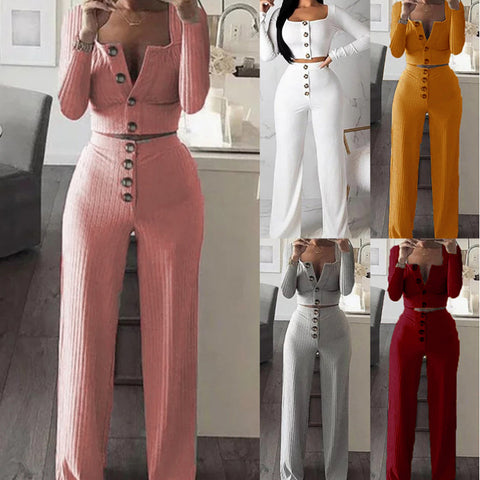 Slim Button Casual Suit