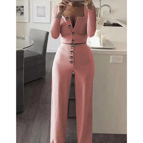 Slim Button Casual Suit