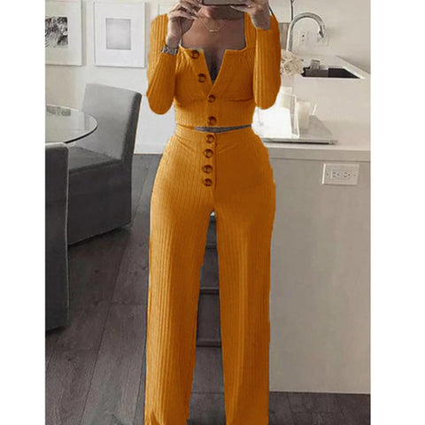 Slim Button Casual Suit