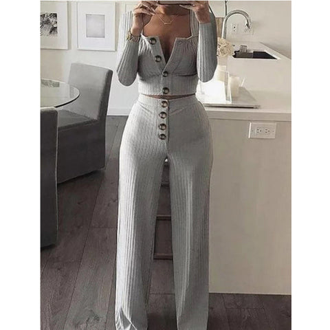 Slim Button Casual Suit